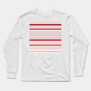 Valentine Red And White Splattered Stripes Long Sleeve T-Shirt